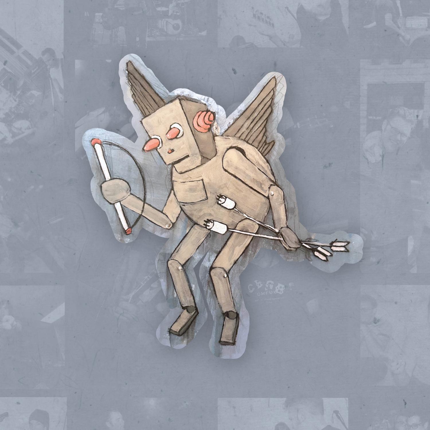 The Get Up Kids - Cupid Robot Sticker (Die-Cut) | Polyvinyl Record Co.