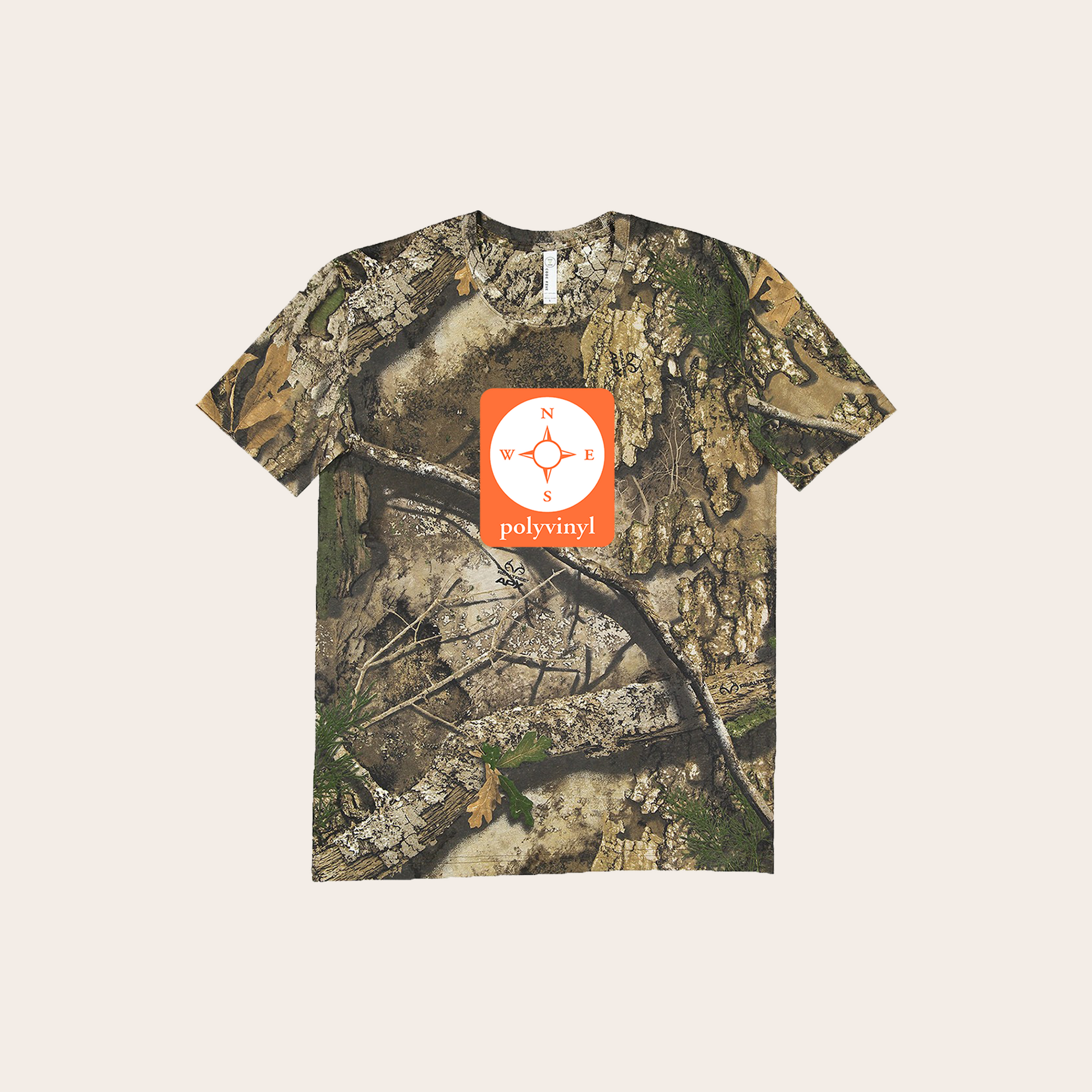 トップス Fragment CAMOUFLAGE EMBLEM TEE L Polyvinyl - Compass Logo T-Shirt (Realtree Camo) | Polyvinyl