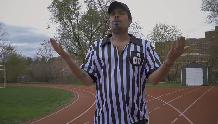 Watch Jeff Rosenstock referee a three-legged race in 