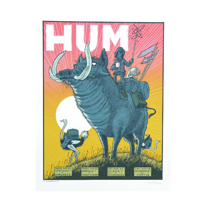 Hum - 2017 Fall Tour (10/25-28) Screen Printed Poster (18x24)