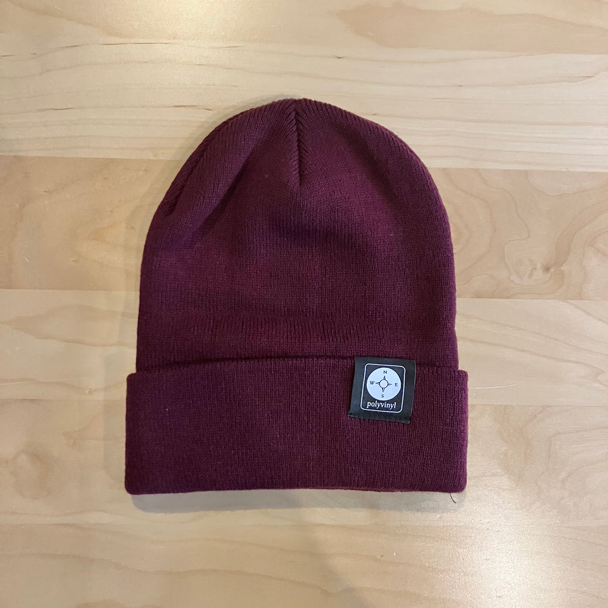 Polyvinyl - Polyvinyl Woven Label Beanie (Maroon)