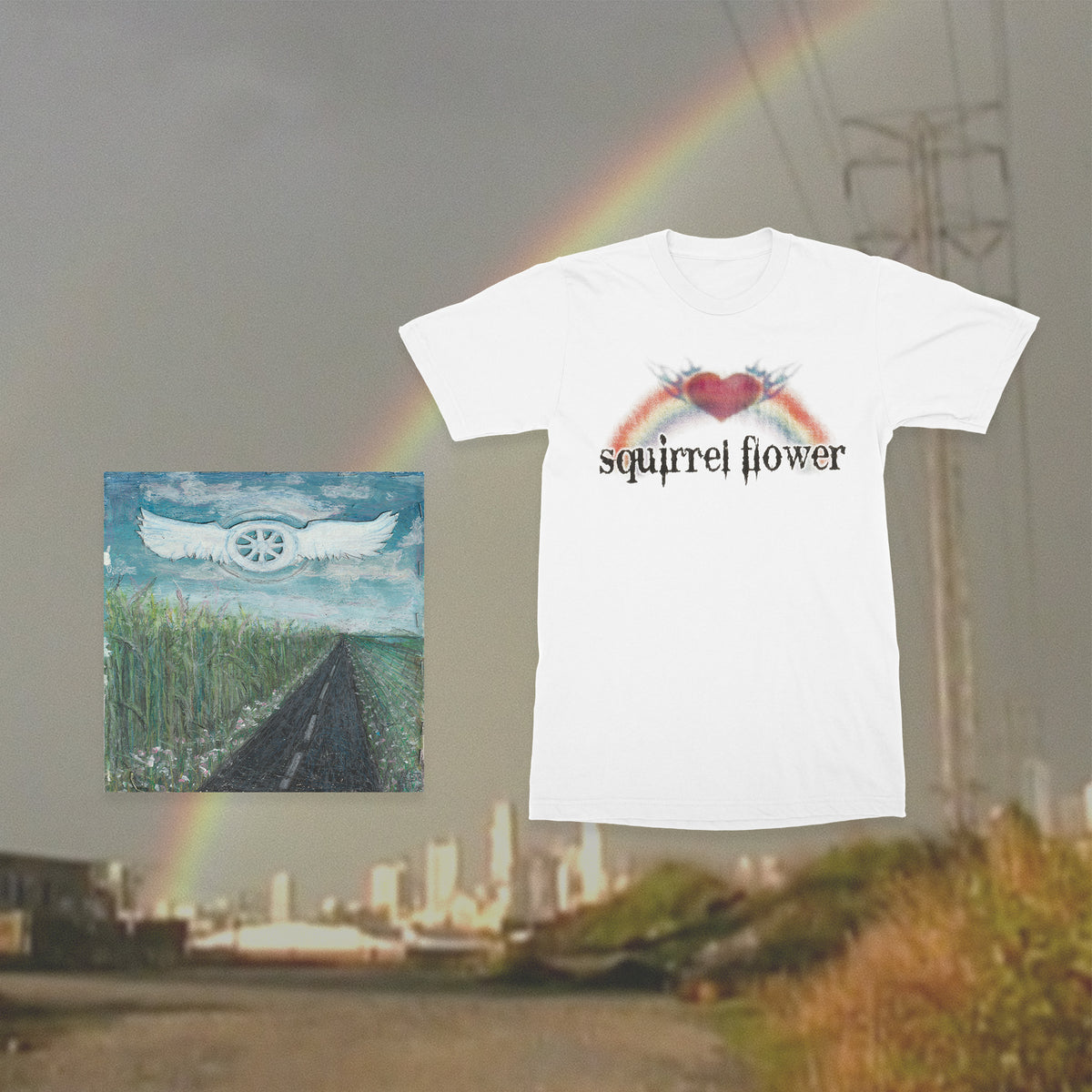 Squirrel Flower - Say a Prayer to the Gods of Getting Going + T-Shirt Bundle