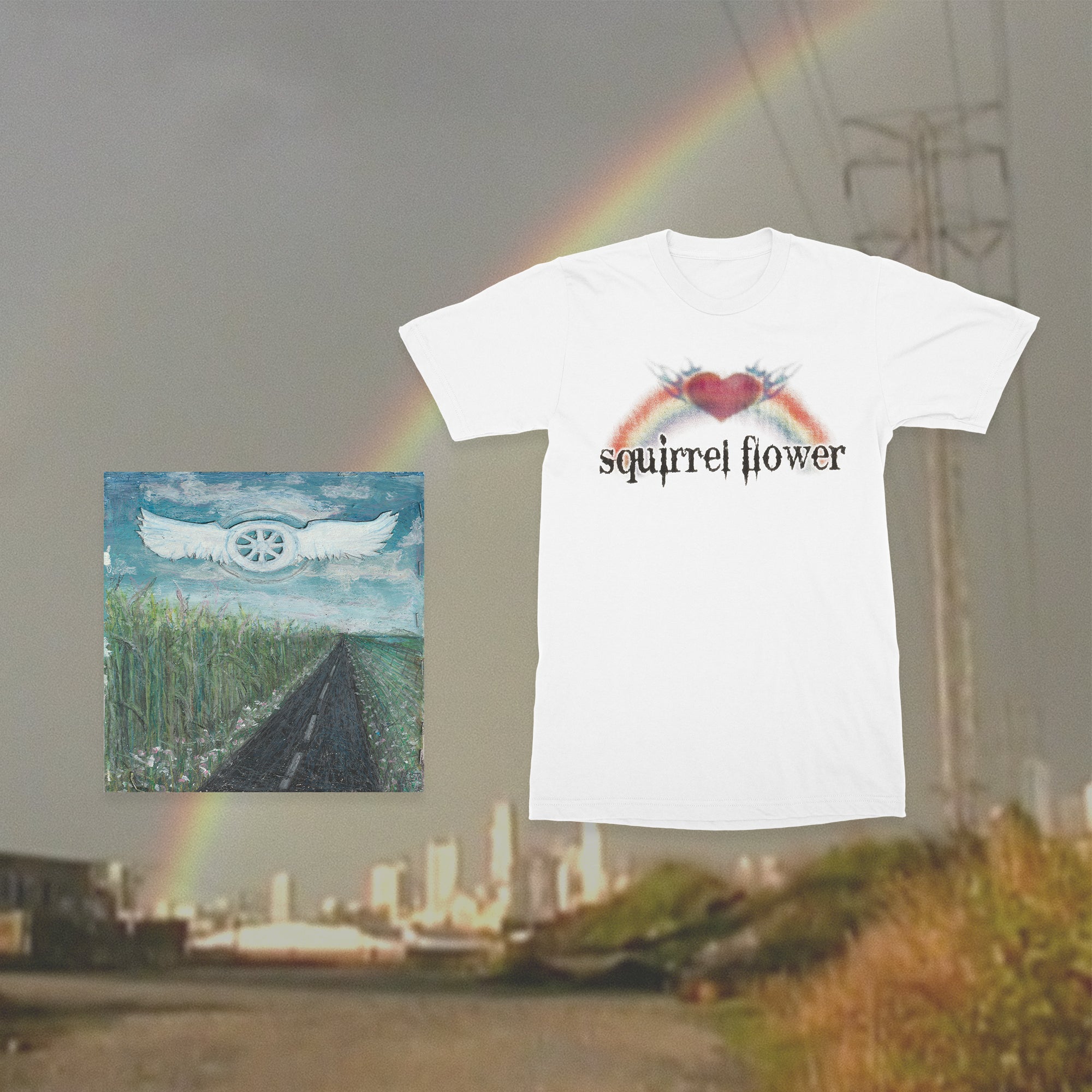 Squirrel Flower - Say a Prayer to the Gods of Getting Going + T-Shirt Bundle