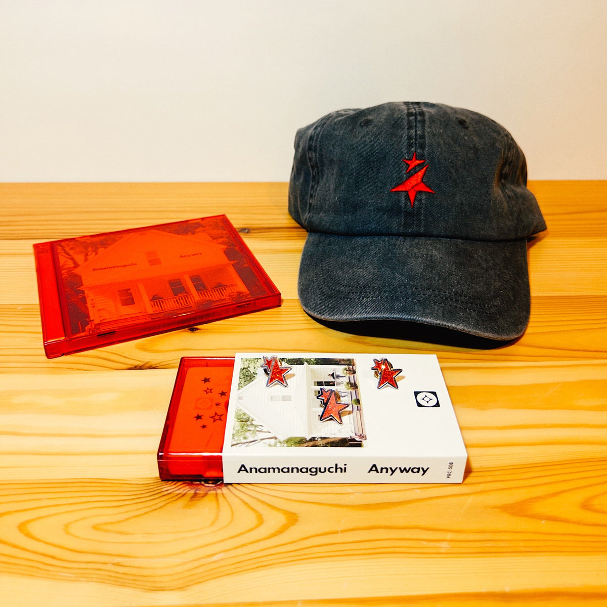 Anamanaguchi - Anyway + Double Pulsar Hat & Enamel Pin Bundle